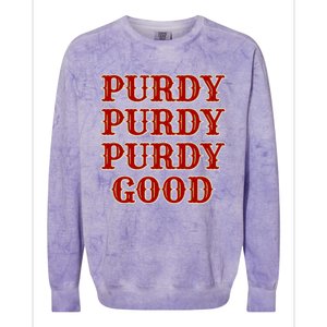 Purdy Purdy Purdy Good Football Quarterback Colorblast Crewneck Sweatshirt