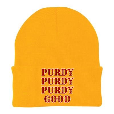 Purdy Purdy Purdy Good Football Quarterback Knit Cap Winter Beanie