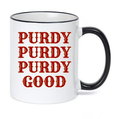 Purdy Purdy Purdy Good Football Quarterback 11oz Black Color Changing Mug