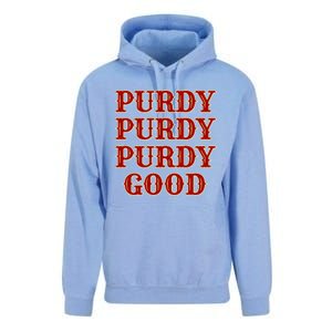 Purdy Purdy Purdy Good Football Quarterback Unisex Surf Hoodie