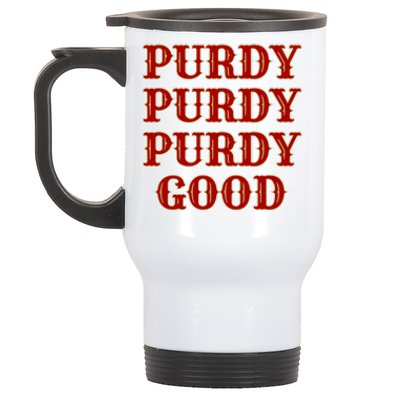 Purdy Purdy Purdy Good Football Quarterback Stainless Steel Travel Mug