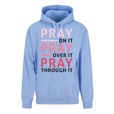 Pray Pray Pray Pray On It Pray Over It Pray Through It Unisex Surf Hoodie