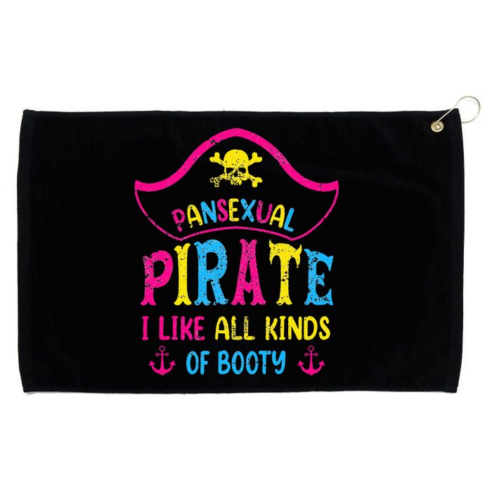 Pansexual Pride Pirate LGBTQ Month Pans Flag Colors Funny Grommeted Golf Towel