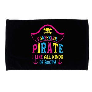 Pansexual Pride Pirate LGBTQ Month Pans Flag Colors Funny Microfiber Hand Towel