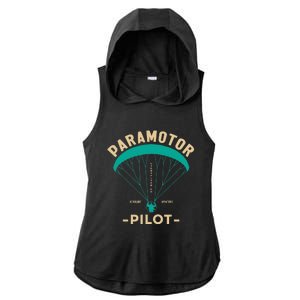 Paramotor Pilot Powered Paragliding Ladies PosiCharge Tri-Blend Wicking Draft Hoodie Tank