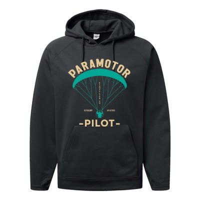 Paramotor Pilot Powered Paragliding Performance Fleece Hoodie