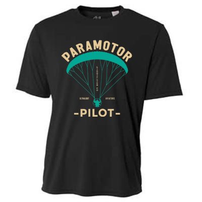 Paramotor Pilot Powered Paragliding Cooling Performance Crew T-Shirt