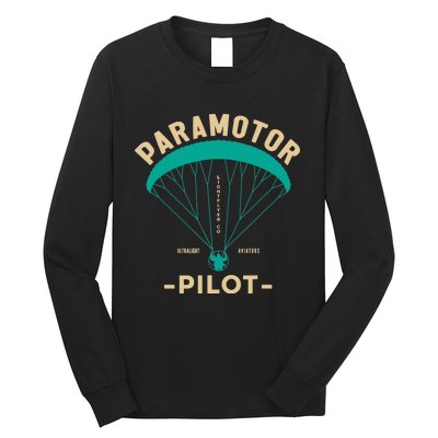 Paramotor Pilot Powered Paragliding Long Sleeve Shirt