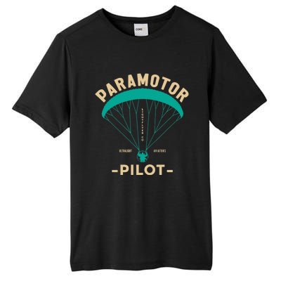 Paramotor Pilot Powered Paragliding Tall Fusion ChromaSoft Performance T-Shirt