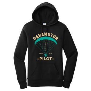 Paramotor Pilot Powered Paragliding Women's Pullover Hoodie