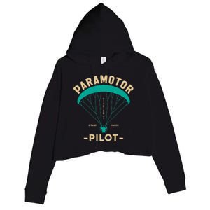 Paramotor Pilot Powered Paragliding Crop Fleece Hoodie