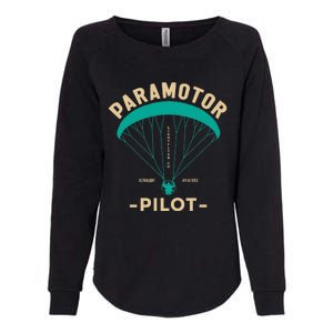 Paramotor Pilot Powered Paragliding Womens California Wash Sweatshirt