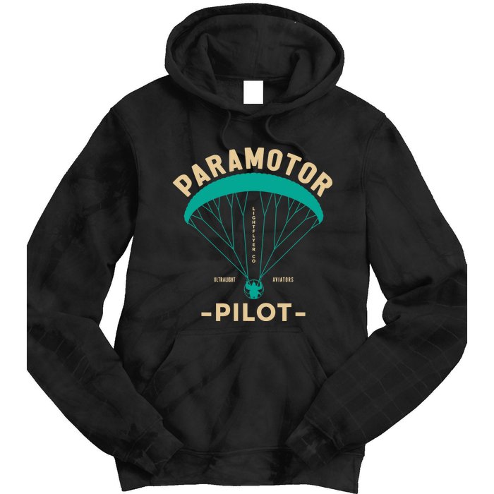 Paramotor Pilot Powered Paragliding Tie Dye Hoodie