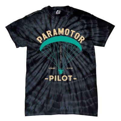 Paramotor Pilot Powered Paragliding Tie-Dye T-Shirt