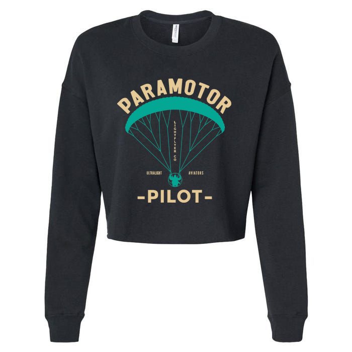 Paramotor Pilot Powered Paragliding Cropped Pullover Crew