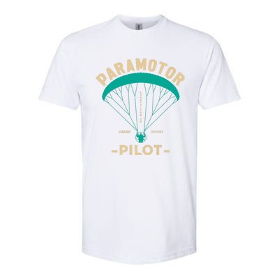 Paramotor Pilot Powered Paragliding Softstyle CVC T-Shirt