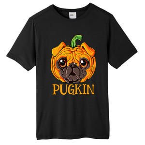 Pugkin Pug Pumpkin Halloween Thanksgiving Dog Tall Fusion ChromaSoft Performance T-Shirt