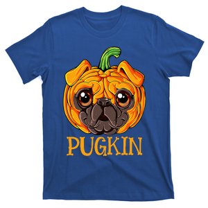 Pugkin Pug Pumpkin Halloween Thanksgiving Dog T-Shirt