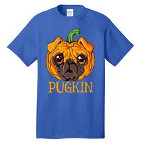 Pugkin Pug Pumpkin Halloween Thanksgiving Dog Tall T-Shirt