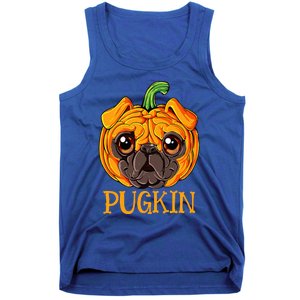 Pugkin Pug Pumpkin Halloween Thanksgiving Dog Tank Top