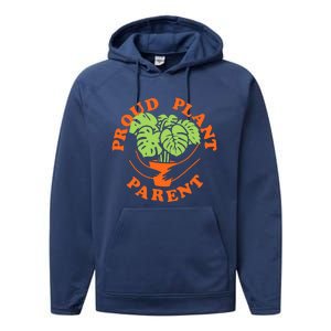 Proud Plant Parent Funny Plant Lover Performance Fleece Hoodie