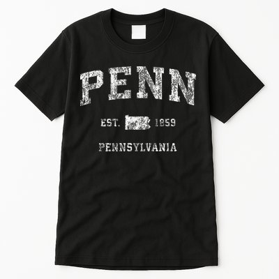 Penn Pennsylvania Pa Vintage Athletic Sports Tall T-Shirt