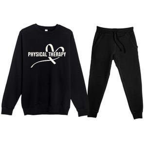 PTA Physiotherapy PT Therapist Love Physical Therapy Premium Crewneck Sweatsuit Set