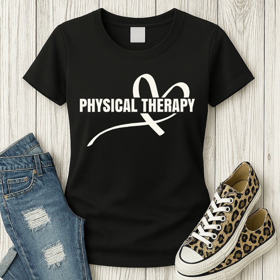 PTA Physiotherapy PT Therapist Love Physical Therapy Womens T-Shirt