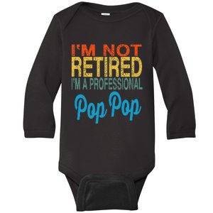 Pop Pop Pop Pop Fathers Day For Grandpa Baby Long Sleeve Bodysuit