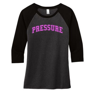 Pink Pressure Pink Color Graphic Women's Tri-Blend 3/4-Sleeve Raglan Shirt