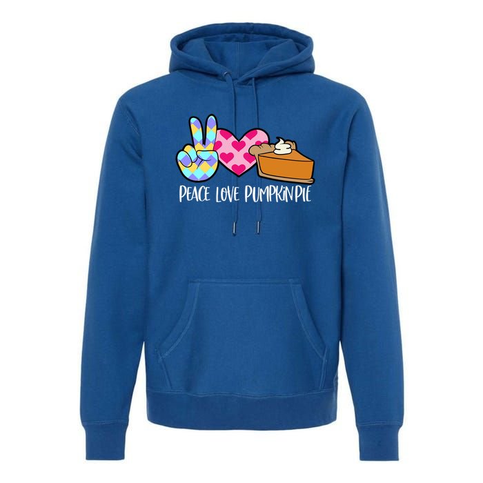 Pumpkin Pie Peace Love Halloween Gift Premium Hoodie