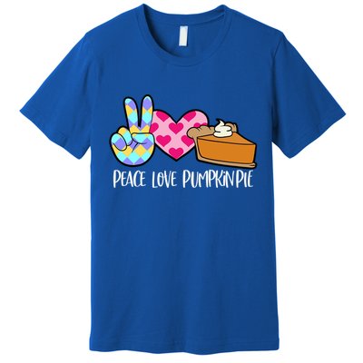 Pumpkin Pie Peace Love Halloween Gift Premium T-Shirt