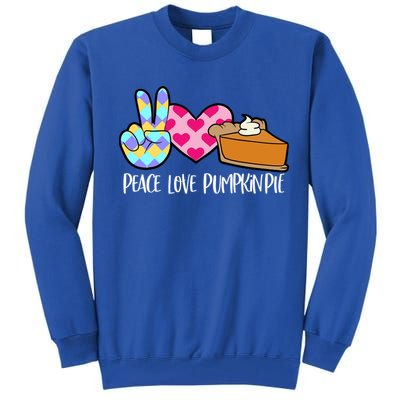 Pumpkin Pie Peace Love Halloween Gift Tall Sweatshirt