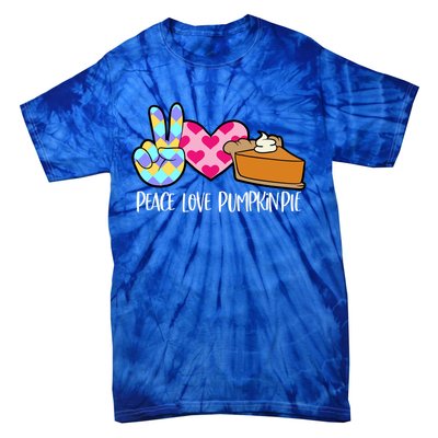 Pumpkin Pie Peace Love Halloween Gift Tie-Dye T-Shirt