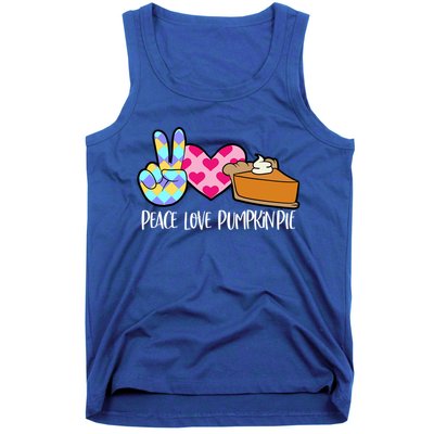 Pumpkin Pie Peace Love Halloween Gift Tank Top