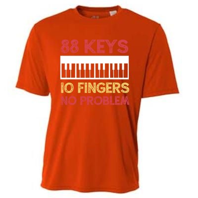 Piano Player Pianist Keyboard Vintage Gift Cooling Performance Crew T-Shirt