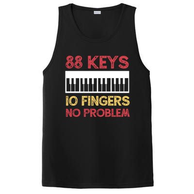 Piano Player Pianist Keyboard Vintage Gift PosiCharge Competitor Tank