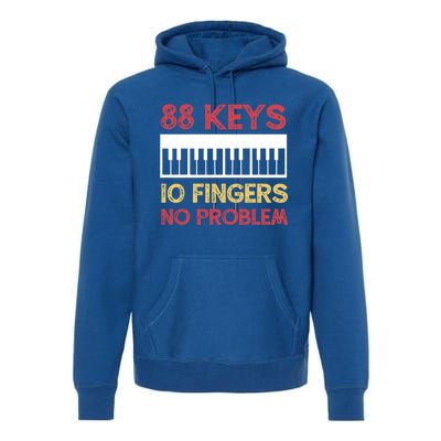 Piano Player Pianist Keyboard Vintage Gift Premium Hoodie