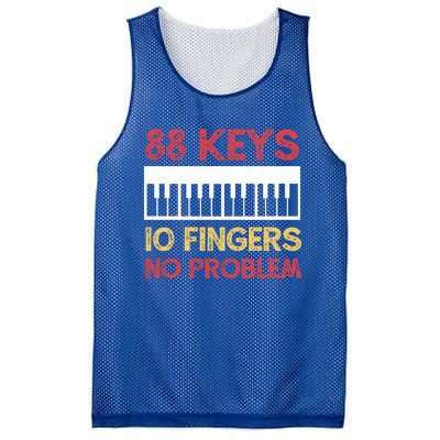 Piano Player Pianist Keyboard Vintage Gift Mesh Reversible Basketball Jersey Tank