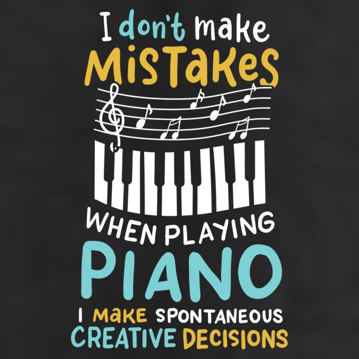 Piano Player Pianist Music Keyboard Gift 7 Panel Mesh Trucker Snapback Hat