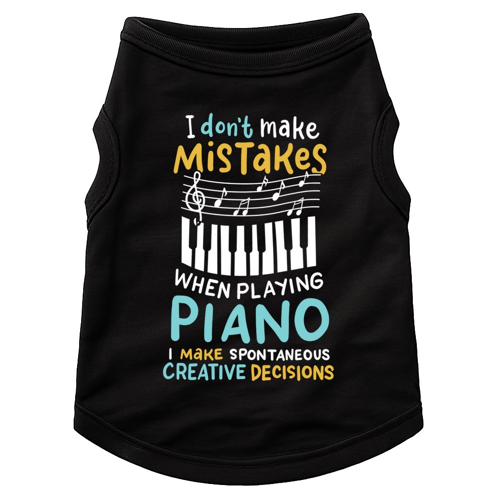 Piano Player Pianist Music Keyboard Gift Doggie Tank