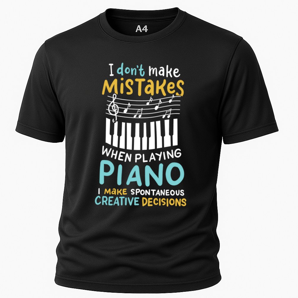 Piano Player Pianist Music Keyboard Gift Cooling Performance Crew T-Shirt