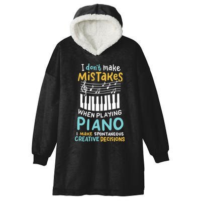 Piano Player Pianist Music Keyboard Gift Hooded Wearable Blanket