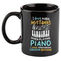 Piano Player Pianist Music Keyboard Gift 11oz C Handle Ceramic Mug