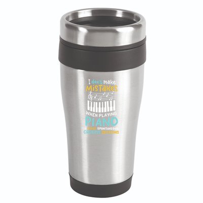 Piano Player Pianist Music Keyboard Gift 16oz Travel Tumbler