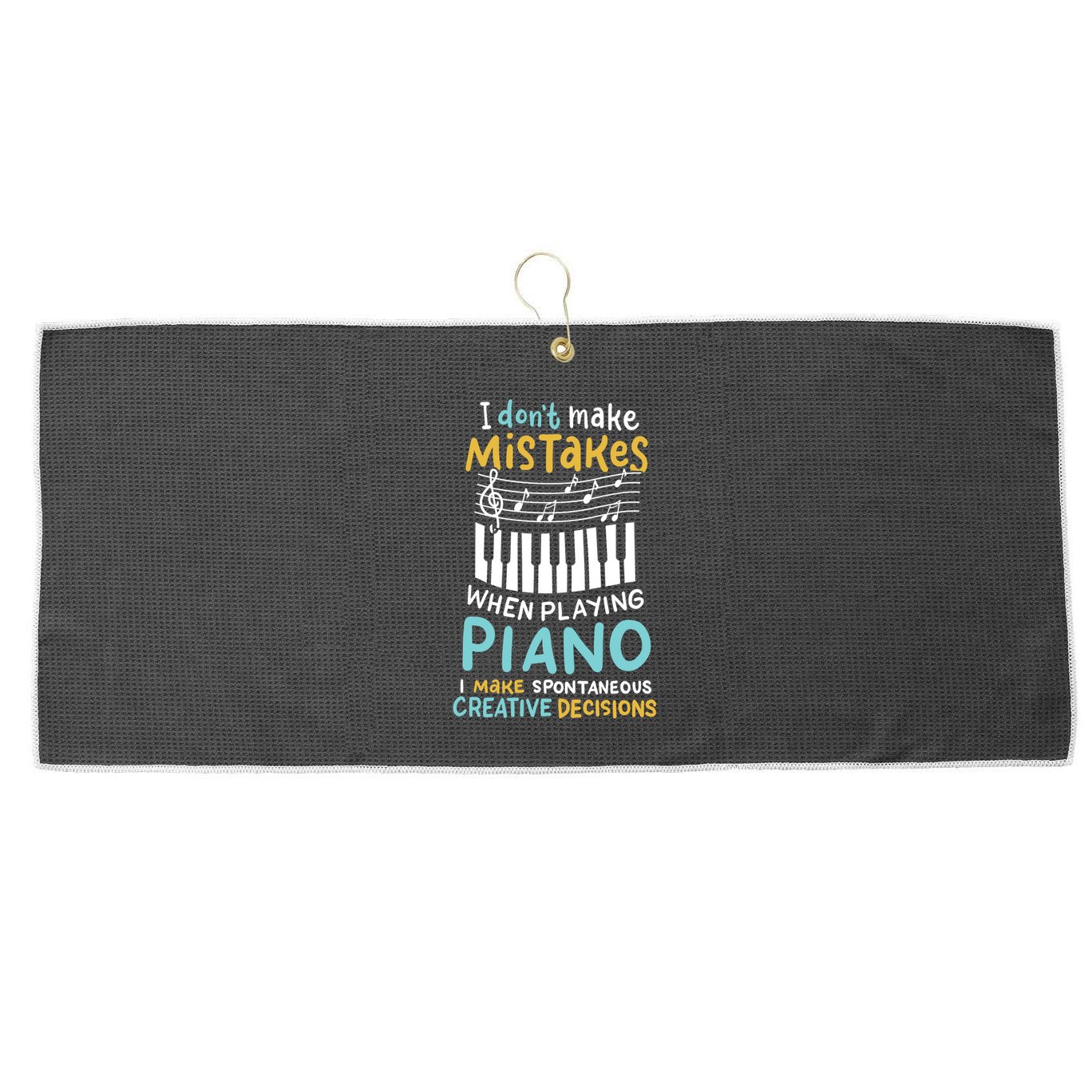 Piano Player Pianist Music Keyboard Gift Large Microfiber Waffle Golf Towel