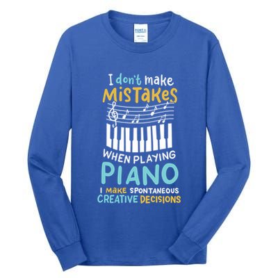 Piano Player Pianist Music Keyboard Gift Tall Long Sleeve T-Shirt