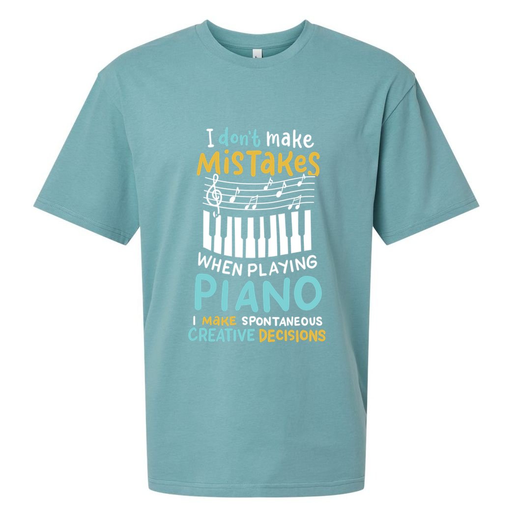 Piano Player Pianist Music Keyboard Gift Sueded Cloud Jersey T-Shirt