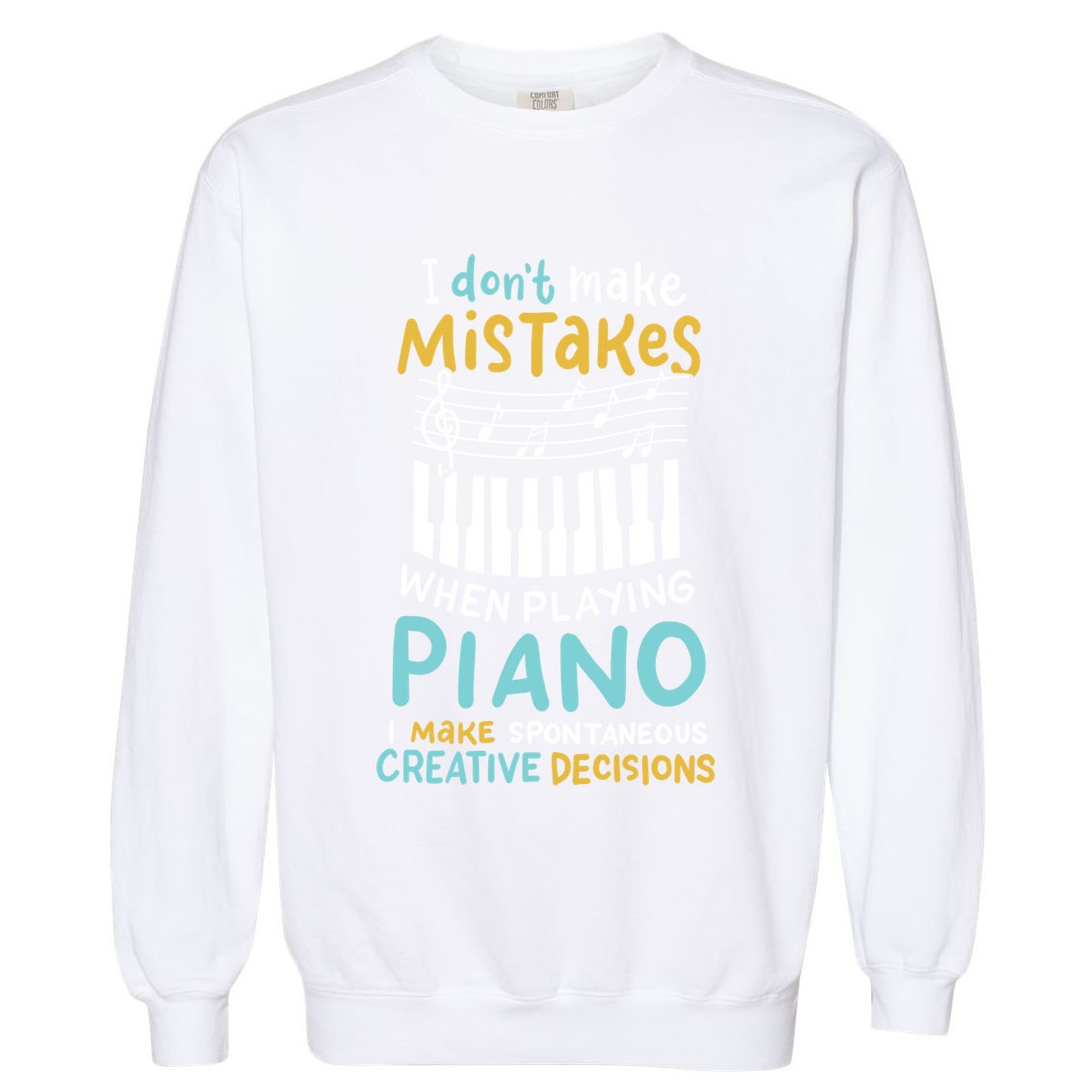 Piano Player Pianist Music Keyboard Gift Garment-Dyed Sweatshirt