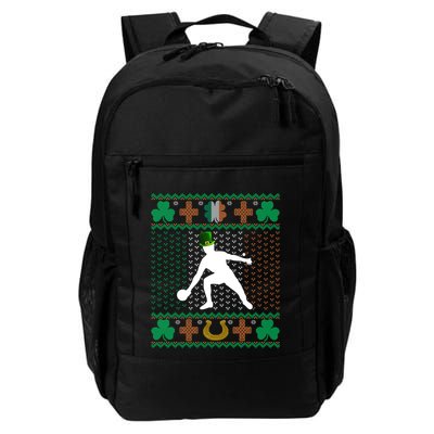 Ping Pong Player St Patrick's Day Ugly Holiday Table Tennis Meaningful Gift Backpack